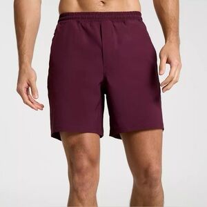 VRST 7” Men's Unlined Burgundy Shorts